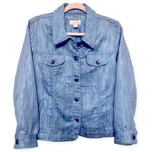 EUC Appleseed's Textured Blue Jean Jacket
